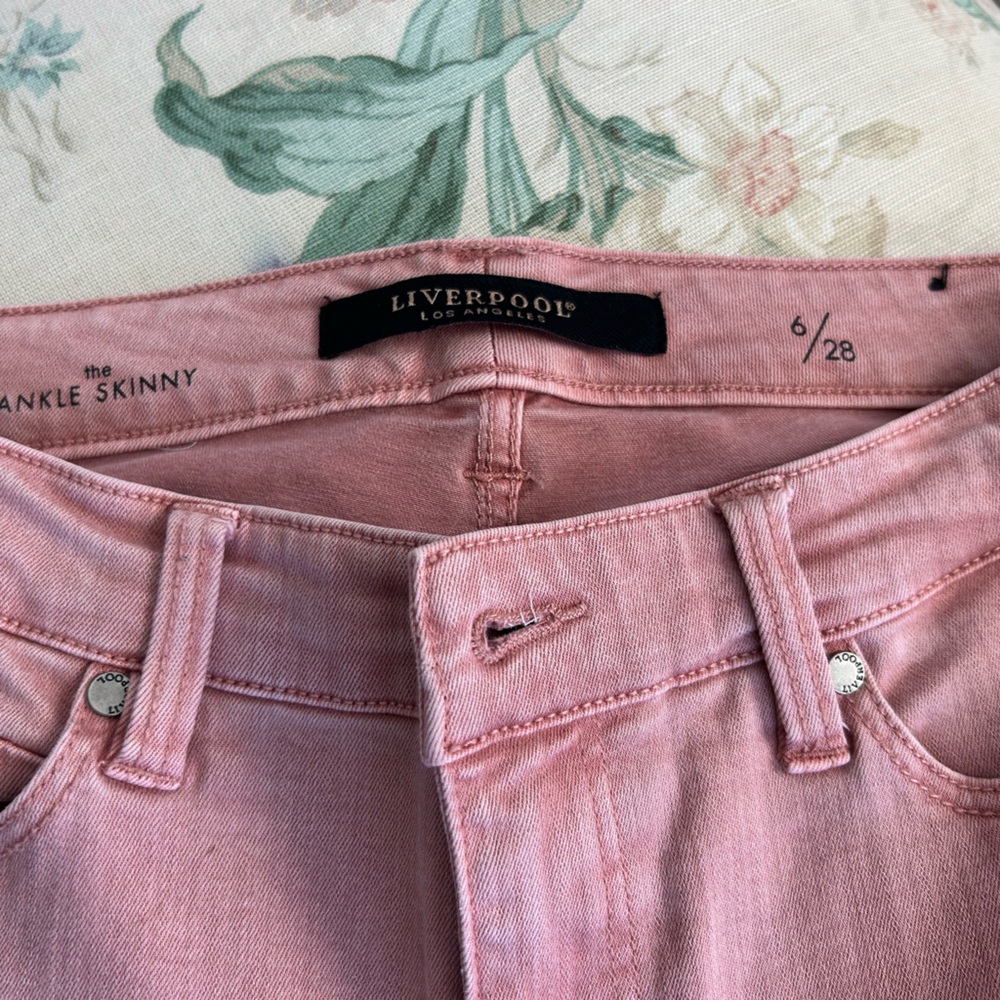 Liverpool Pink Ankle Skinny Jeans